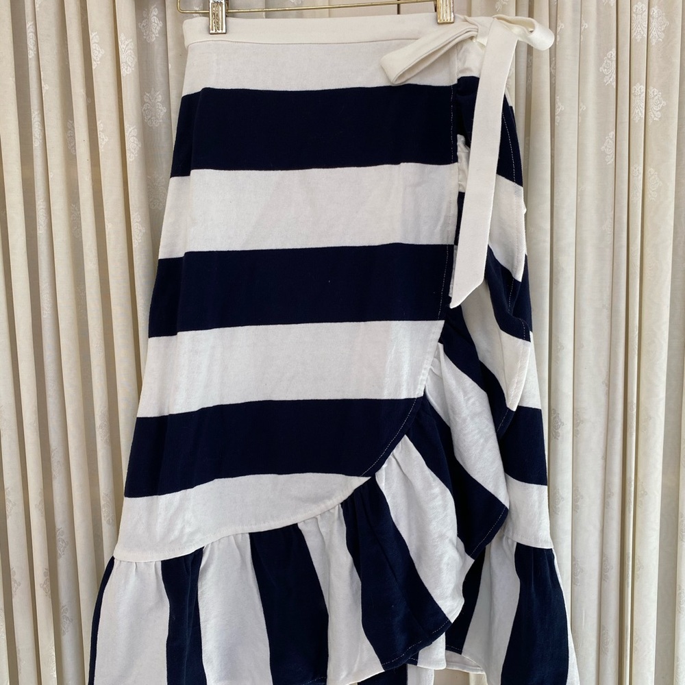 J Crew Rugby Striped Wrap Skirt